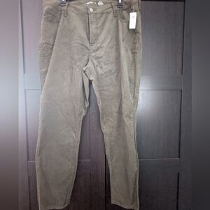 Old Navy Skinny Corduroy Pants In Olive Women's Sz18